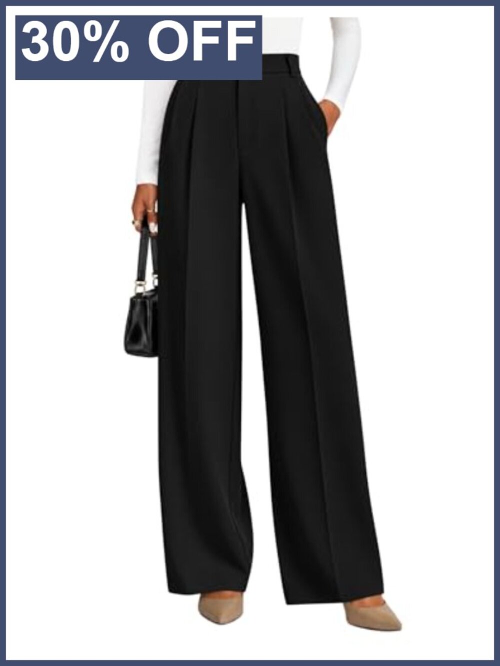 Wide Leg Dress Pants Business Casual Work Office Trousers